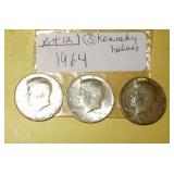 Lot 12, 1964 Kennedy Half Dollars