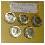 Lot 13, 1964 Kennedy Half Dollars