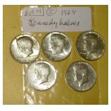 Lot 14, 1964 Kennedy Half Dollars