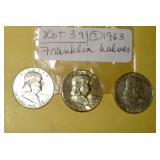 Lot 39, 1963 Franklin Half Dollars