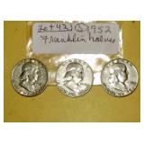 Lot 42, 1952 Franklin Half Dollars