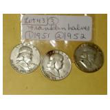 Lot 43,  Franklin Half Dollars