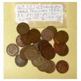Lot 58, 29 Indian Head Cents