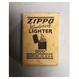 Rare WW11 black crackled  Zippo Cigarette lighter w/original box
