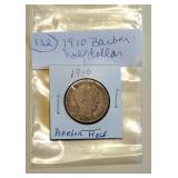 Lot 132 Barber Half Dolar 1910