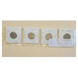 Lot 159 Four V Nickels