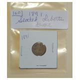 Lot 160 Seated Liberty Dime 1891