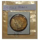 Lot 199 Peace Silver Dollar 1922