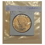 Lot 201 Peace Silver Dollar 1923