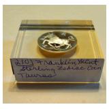 Lot 210 Frankln Mint Zodiac Silver Round