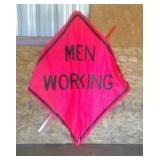 Fabric Men Working Sign
