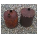 Two vintage Oil cans
