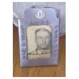 Hurd Lock Work Badge, Adrian, Mi.