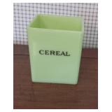 Rare Jadeite Cereal Canister