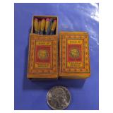 Miniature antique matchboxes w/matches