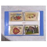 Two albums of vintage greeting cards.