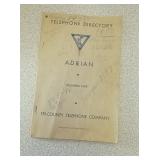 1949 Adrian Phone Directory