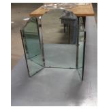 Antique Tri-Fold Mirror