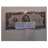 Lot K Two 1928T wo Dollar Bills