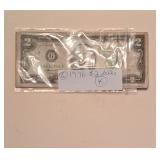 Lot K Six 1976 Two Dollar Bills