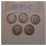 Lot K Barber Half Dollars