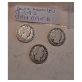 Lot K Barber Half Dollars