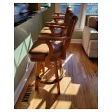 Mikhail Darafeev Game Brown Leather Bar Stools