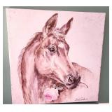 "Horse with Rose" French Farmhouse Canvas Prints – Debi Coules Art