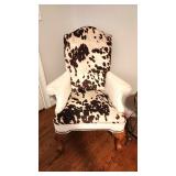 Cowhide Farmhouse Wingback chair