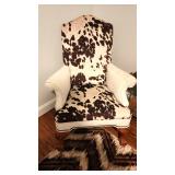 Cowhide Farmhouse Wingback chair