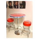 Coca-Cola Table, Stools, and Diner Set