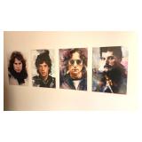 Jim Morrison Art, Mick Jagger Art, John Lennon Art, Freddie Mercury Bohemian Rhapsody Art