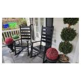Crackel Barrel Black Rocking Chairs