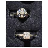 14K Diamond and Saphire Rings 