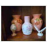 Fenton Glass Messenger Exclusive- Vases- Butterfly and Egg