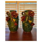 Majolica Style Vases