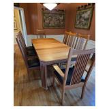 Stickley Dining Room Table & Chairs made of Wild Black Cherry with Ebony Inlay