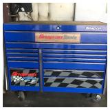 Large SNAP-ON Racing Toolbox on Wheels with Key (measures 45” x 54” x 30”)