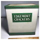 Vintage “Edgemont Crackers” Advertisement Tin with Hinged Lid