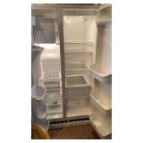 Frigidaire Side by Side Refrigerator-Freezer Model FRS26HF5A (68” x 36” x 32”) - Inside Fridge