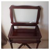 Wood Display Case End Table - Measures approximately 26” x 24” x 16” - Opened