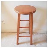 Wood Stool - Measures approximately 29”