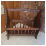 Vintage Wood Magazine Rack