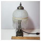 Vintage Lamp with Beaded Shade