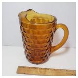 Vintage Amber Indiana Glass Pitcher