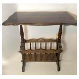 Vintage End Table/Magazine Rack