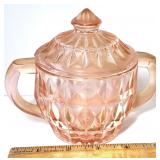 Vintage Pink Windsor Depression Glass Sugar Dish
