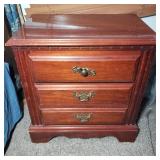 Vintage Wood Side Table - Will not ship or transport. Measures approximately 23” x 15” x 24”. 