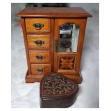 Vintage Wood Jewelry Box Lot
