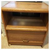 Vintage Wood Microwave Cart - Will not ship or transport. Measures approximately 19" x 27" x 30".